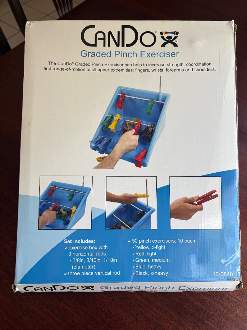 CanDo progressive hand pinch exerciser